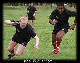 Mark Lee & Joe Kava in a race